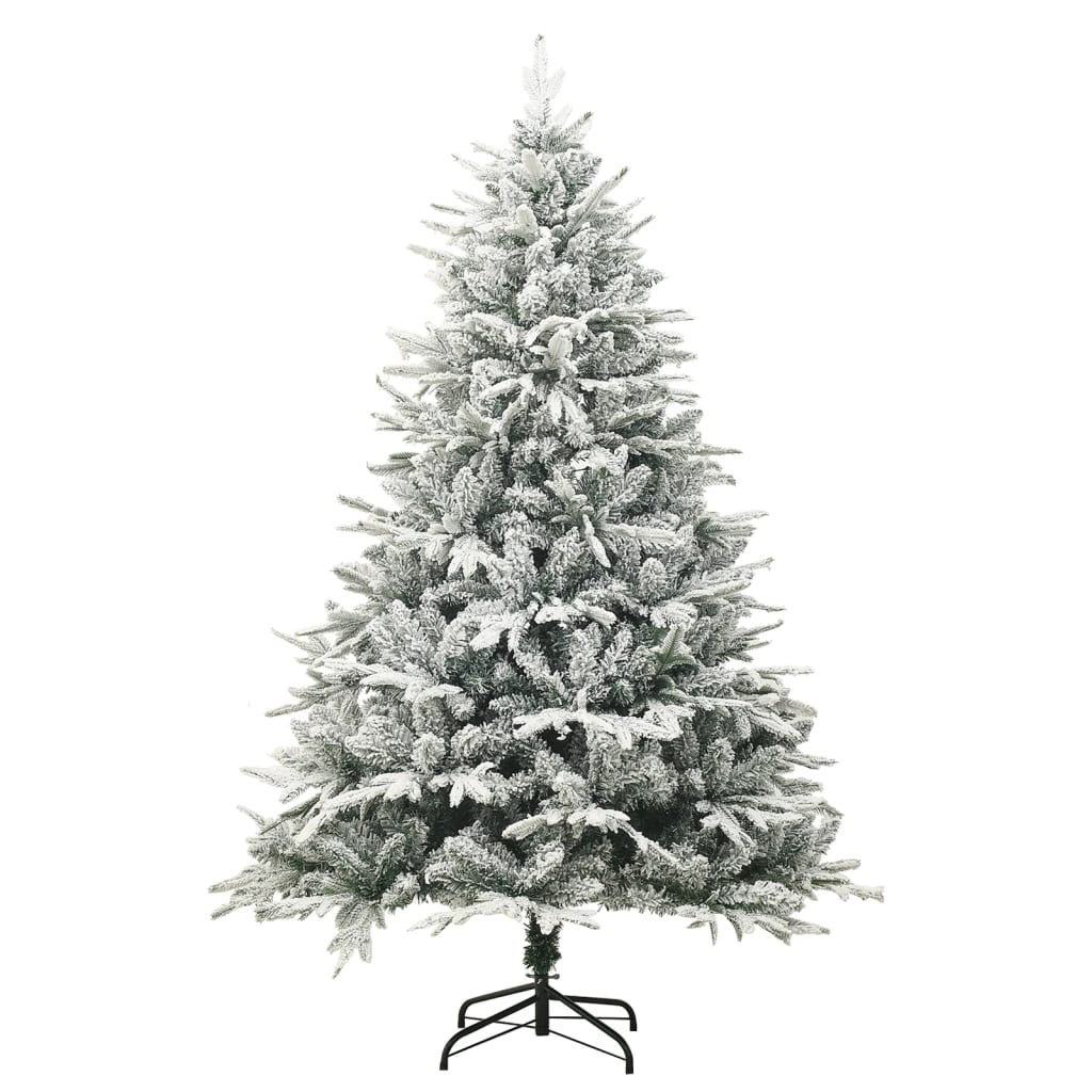 Artificial Christmas Tree LED&Ball Set&Flocked Snow 210cm PVC&PE