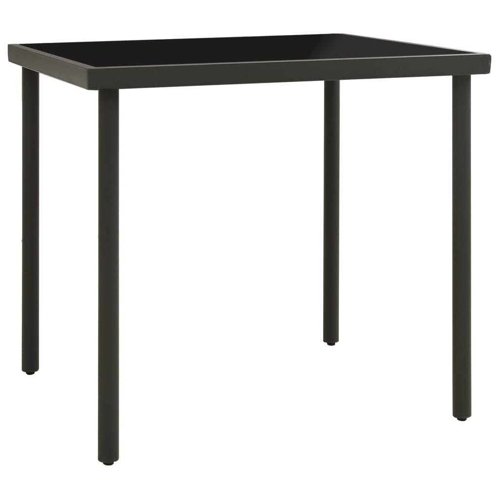 3 Piece Outdoor Dining Set Steel Anthracite