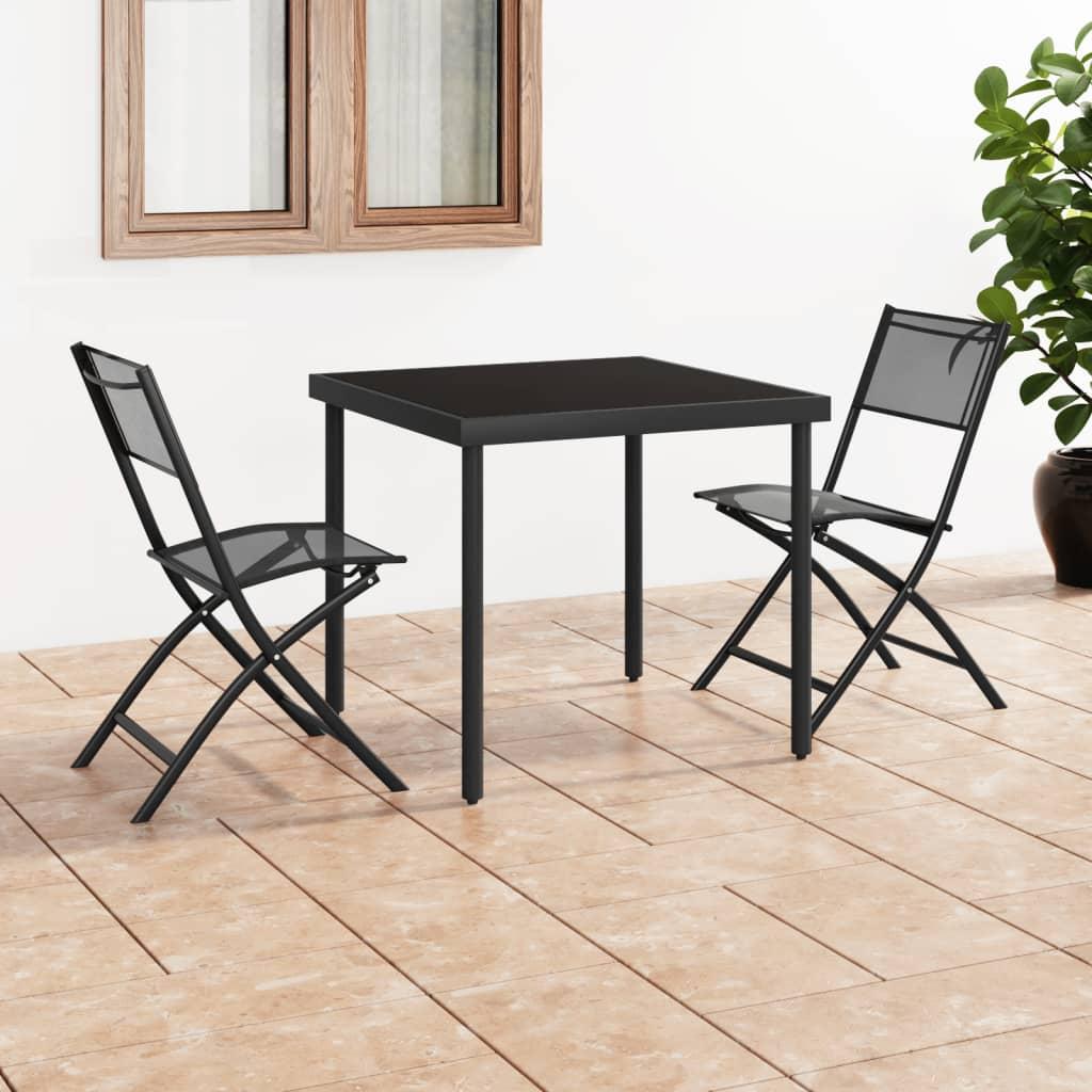 3 Piece Outdoor Dining Set Steel