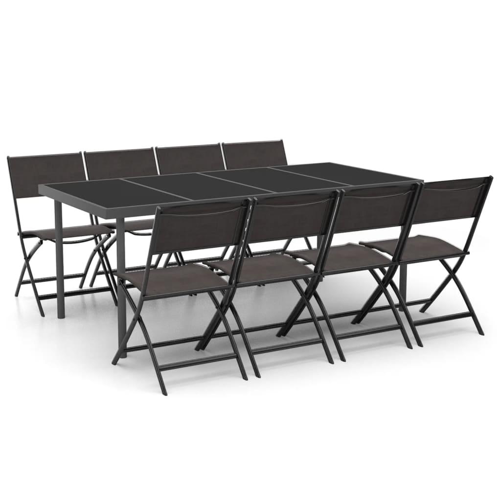 9 Piece Outdoor Dining Set Steel