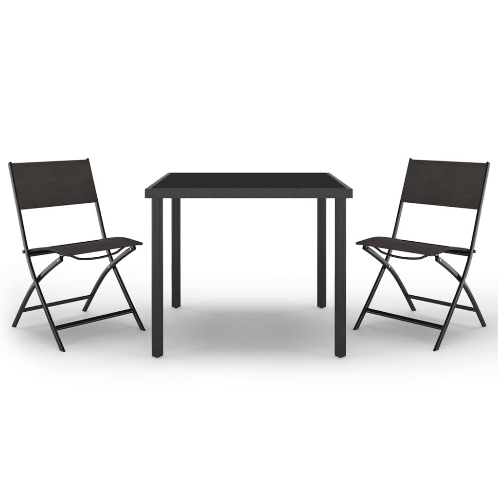 3 Piece Outdoor Dining Set Steel