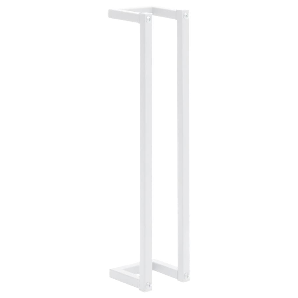 Towel Rack White 12.5x12.5x60 cm Steel