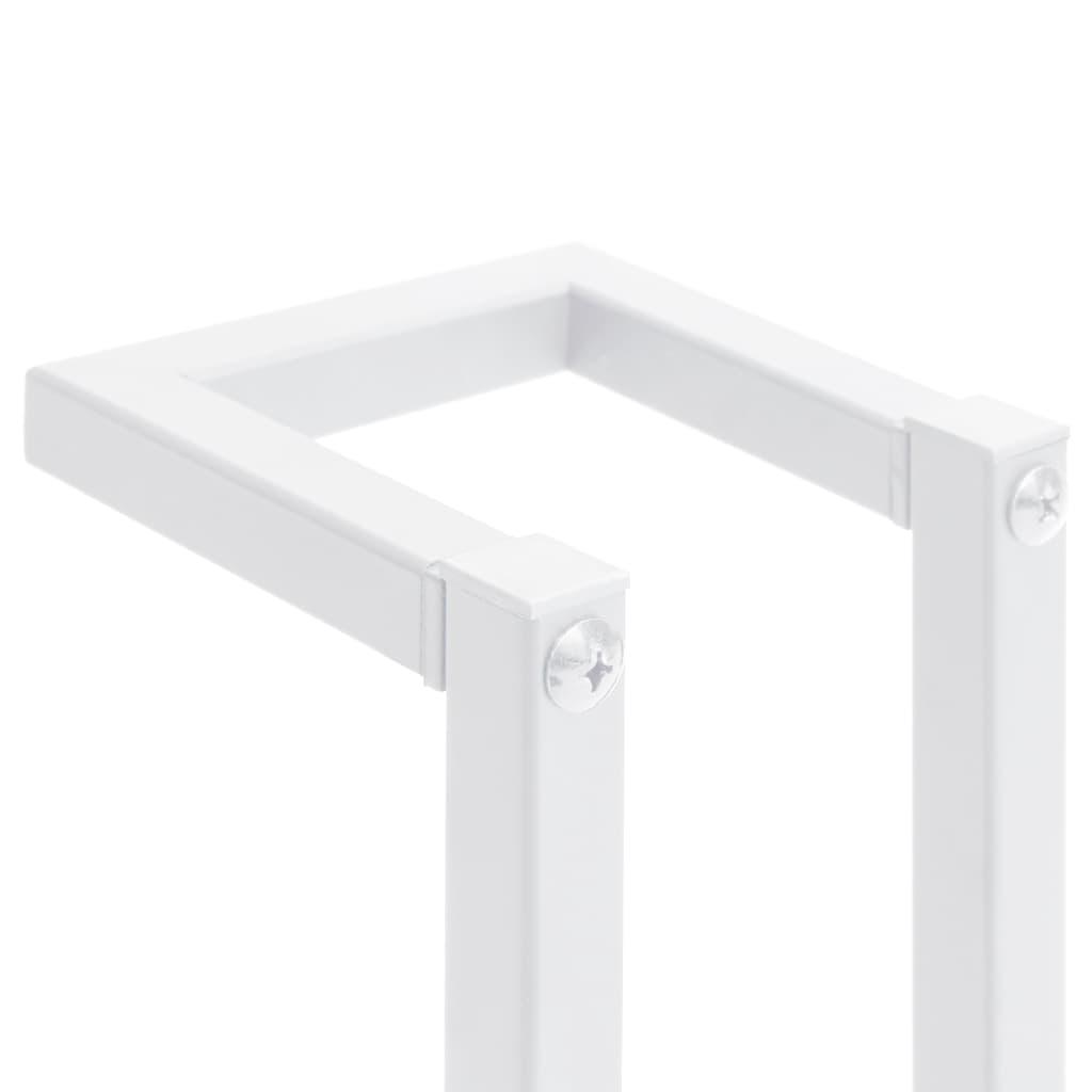 Towel Rack White 12.5x12.5x60 cm Steel