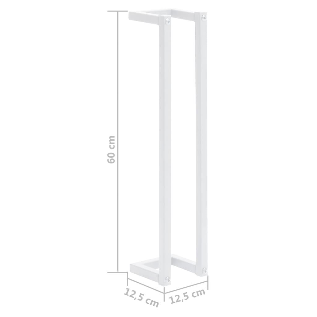 Towel Rack White 12.5x12.5x60 cm Steel