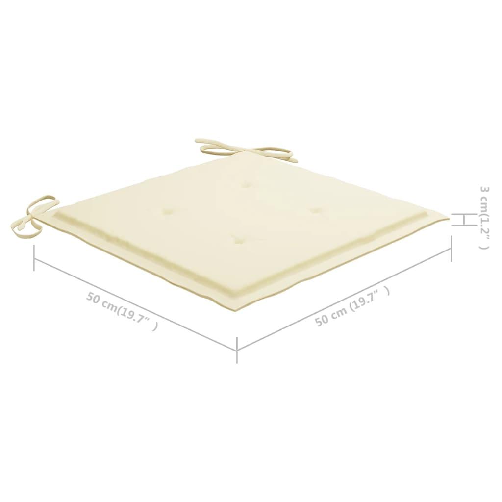 Outdoor Dining Chairs 4 pcs with Cushions Solid Acacia Wood