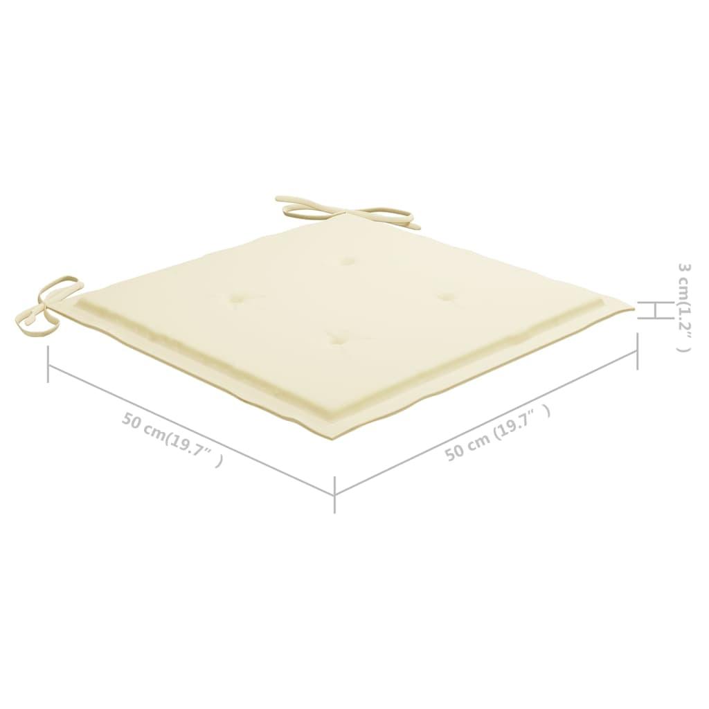 Outdoor Dining Chairs 8 pcs with Cushions Solid Acacia Wood