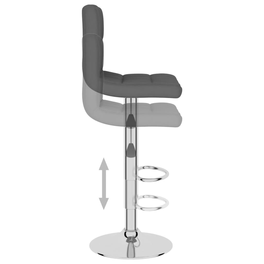 Bar Stools 2 pcs Dark Grey Fabric
