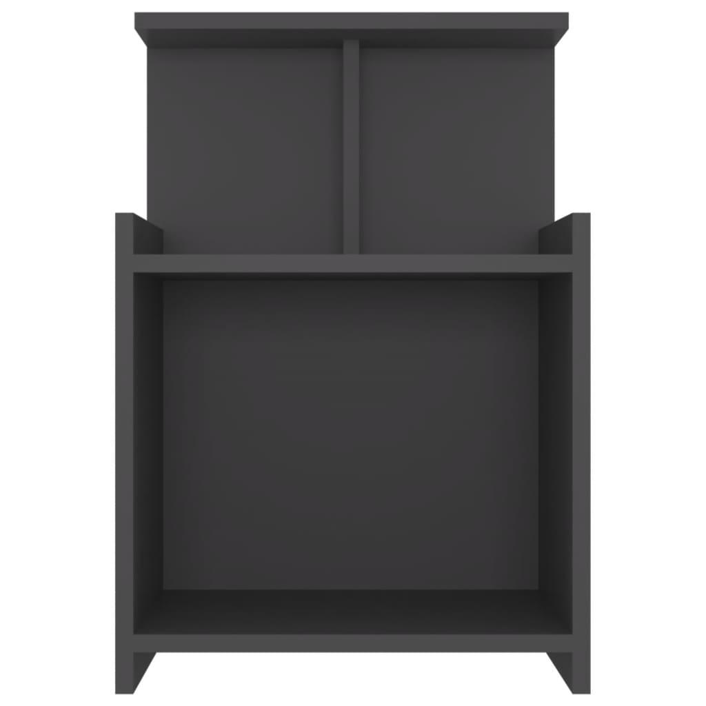 Bed Cabinet Grey 40x35x60 cm Engineered Wood