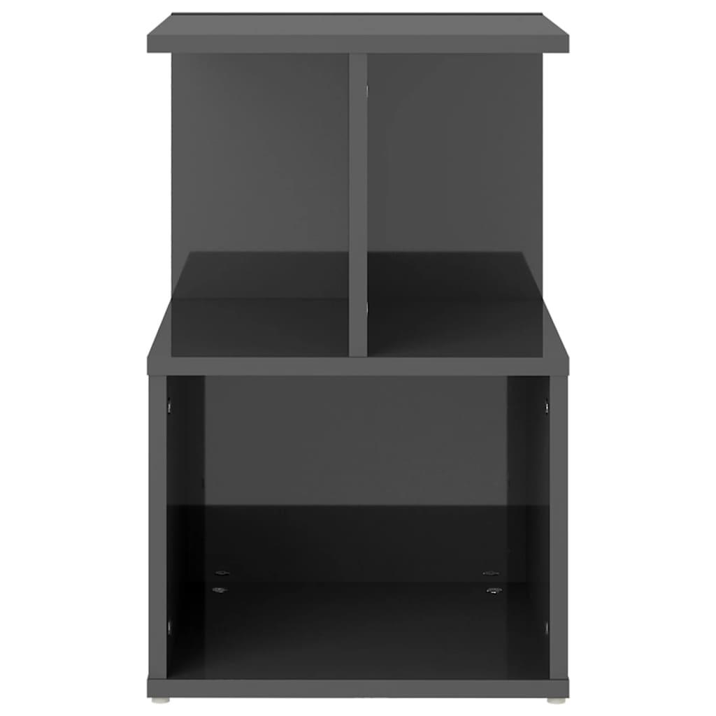 Bedside Cabinets 2 pcs High Gloss Grey 35x35x55 cm Engineered Wood