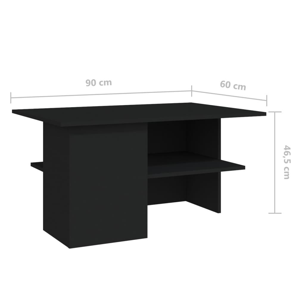 Coffee Table Black 90x60x46.5 cm Engineered Wood