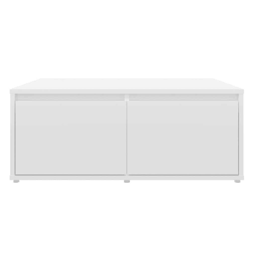 Coffee Table High Gloss White 80x80x31 cm Engineered Wood