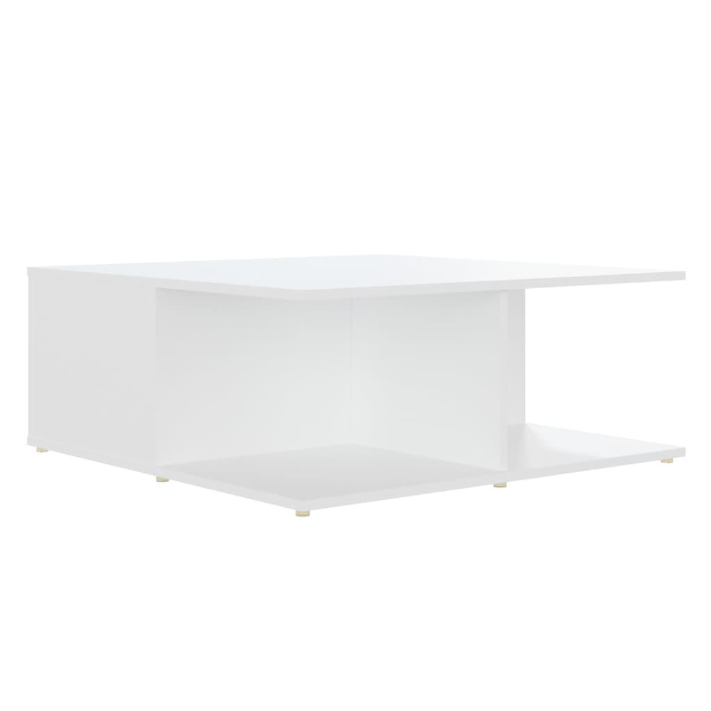 Coffee Table High Gloss White 80x80x31 cm Engineered Wood