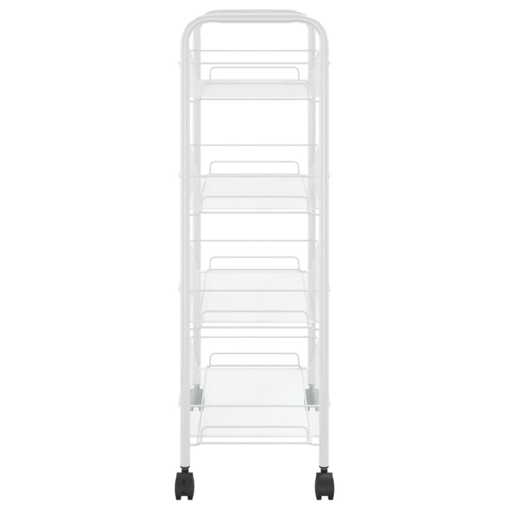 4-Tier Kitchen Trolley White 46x26x85 cm Iron