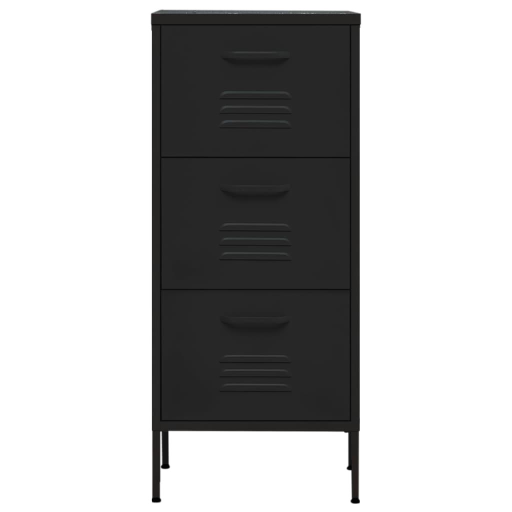 Storage Cabinet Black 42.5x35x101.5 cm Steel