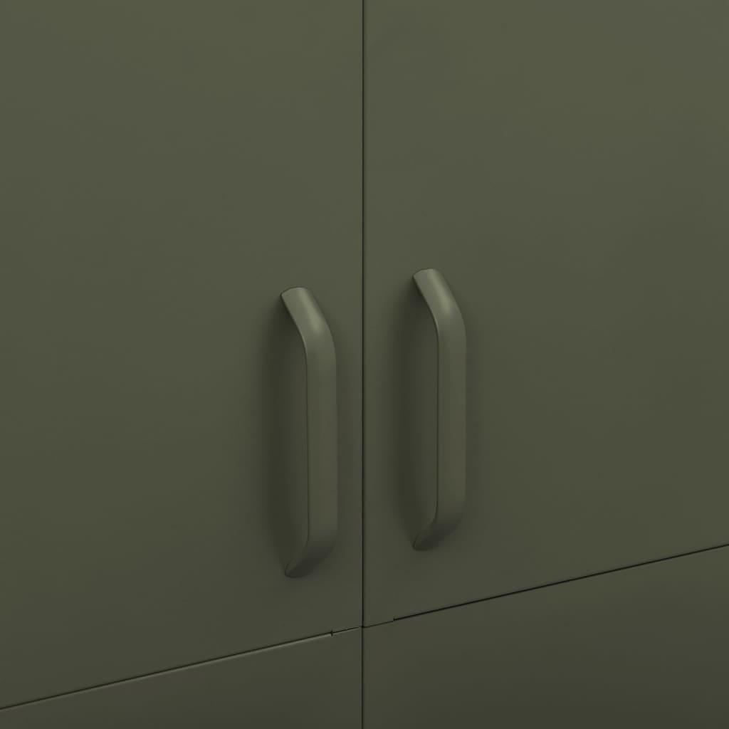 Wardrobe Olive Green 90x50x180 cm Steel