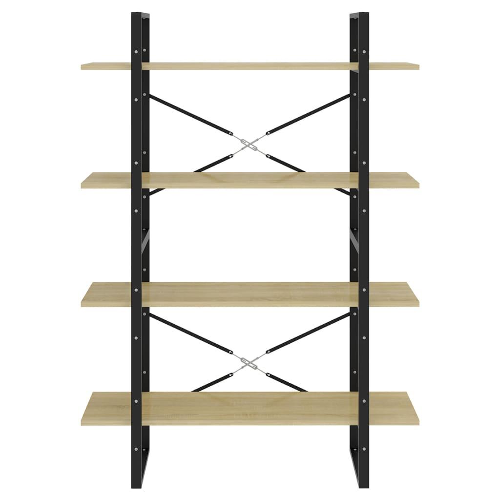 4-Tier Book Cabinet Sonoma Oak 100x30x140 cm Engineered Wood