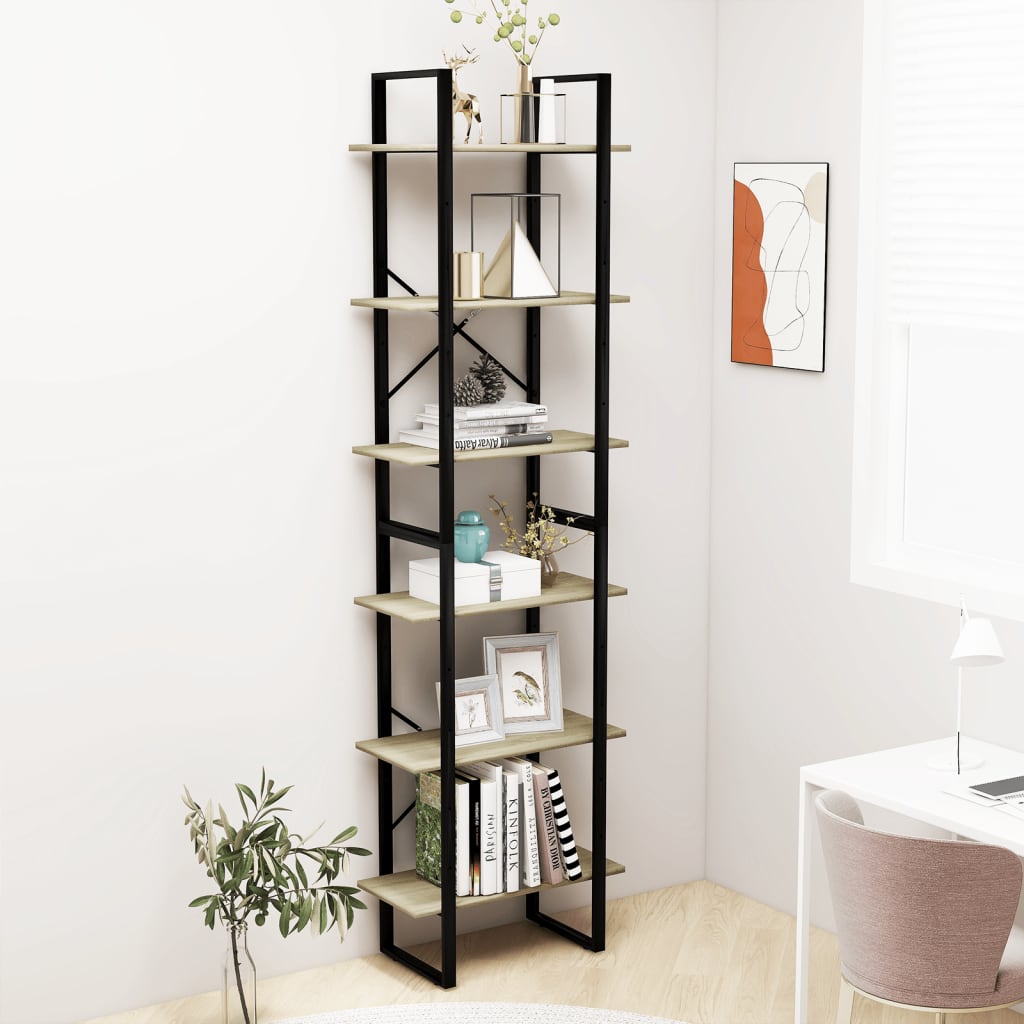 Storage Shelves 2 pcs Sonoma Oak 60x30x210 cm Engineered Wood
