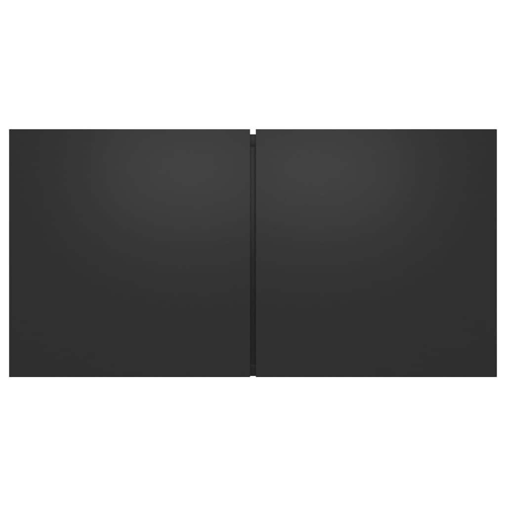 3 Piece TV Cabinet Set Black Engineered Wood