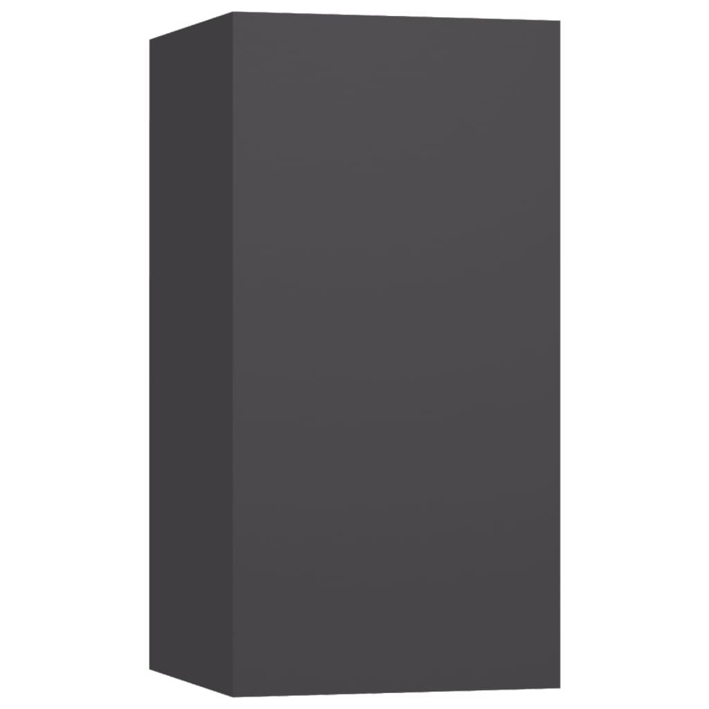 6 Piece TV Cabinet Set Grey Engineered Wood