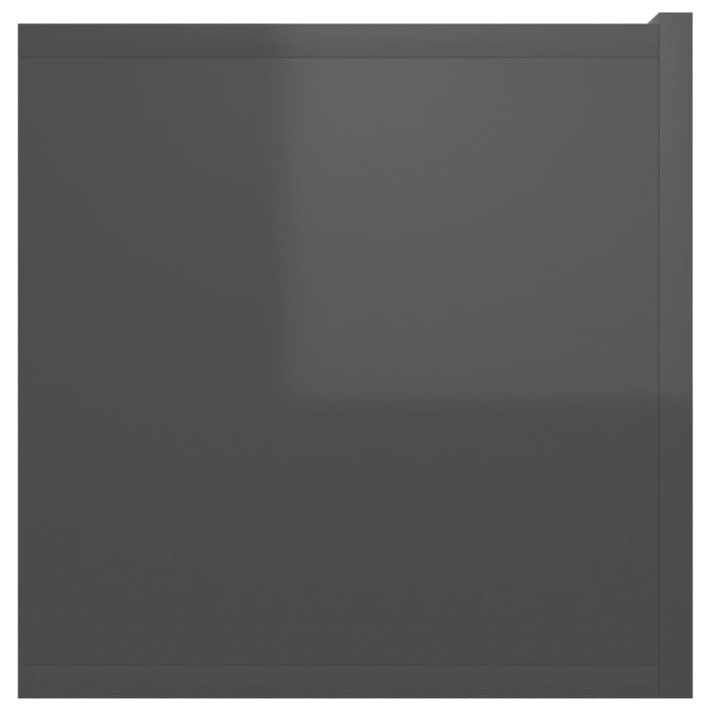 Hanging TV Cabinets 3 pcs High Gloss Grey 60x30x30 cm