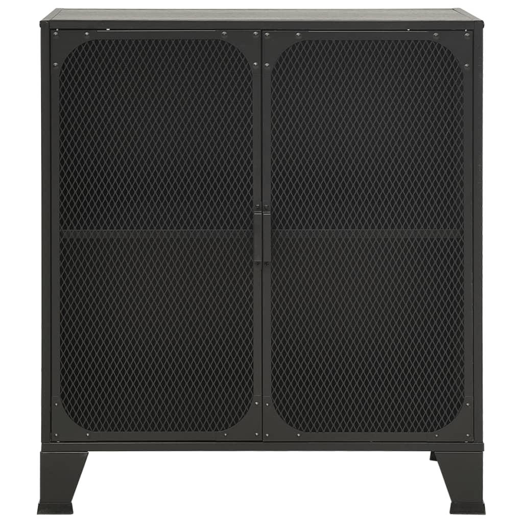 Storage Cabinet Grey 72x36x82 cm Metal and MDF
