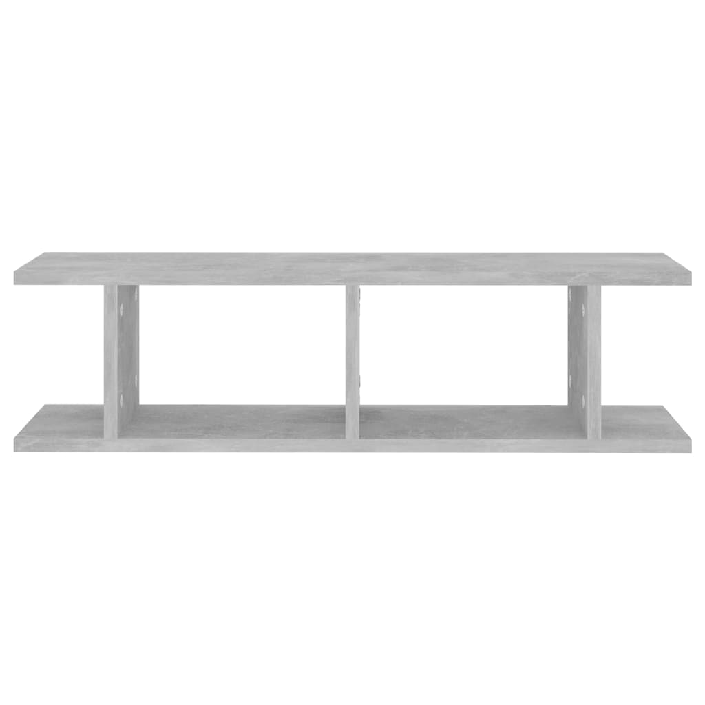 Wall Shelves 2 pcs Concrete Grey 78x18x20 cm Engineered Wood