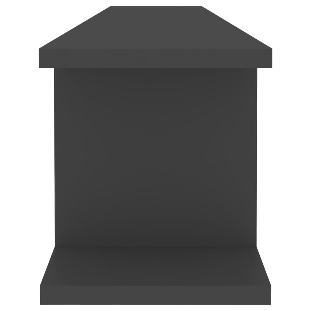 Wall Shelves 2 pcs Grey 105x18x20 cm Engineered Wood