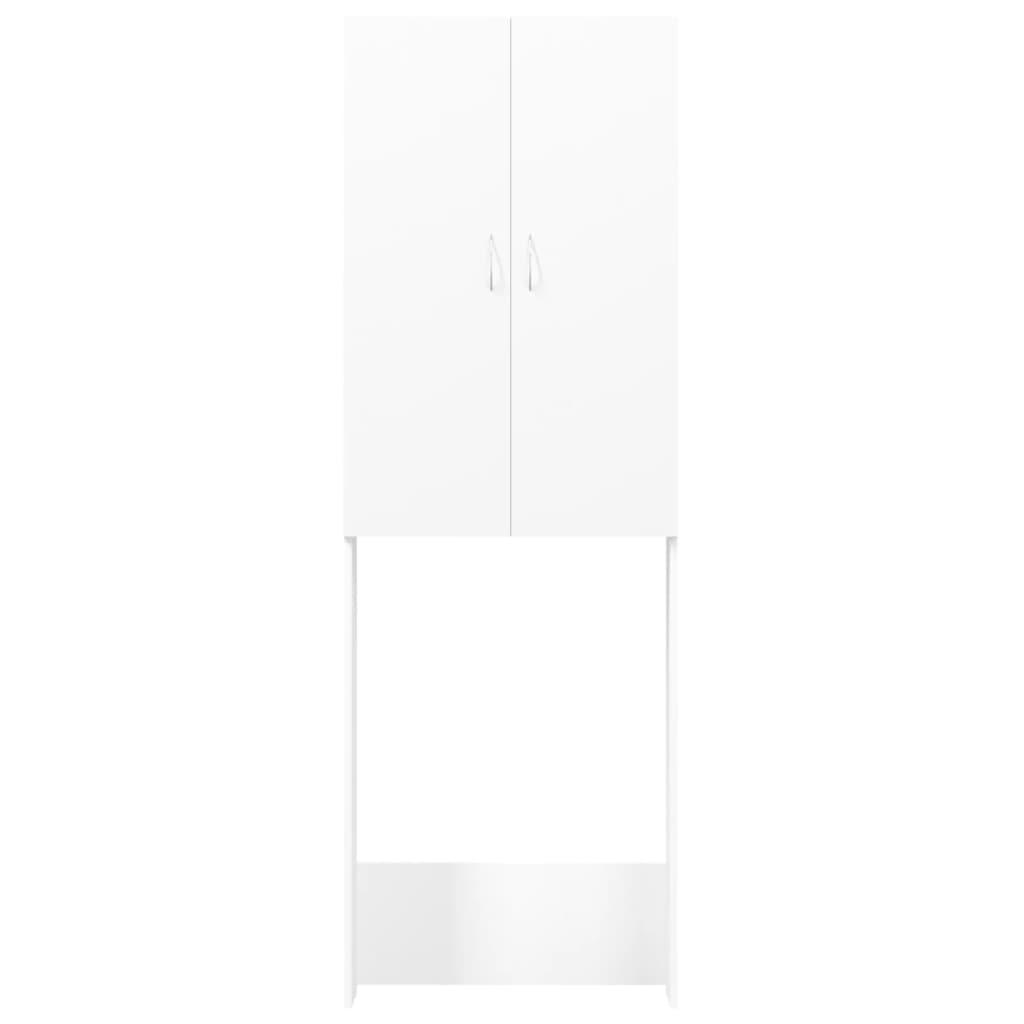 Washing Machine Cabinet White 64x25.5x190 cm