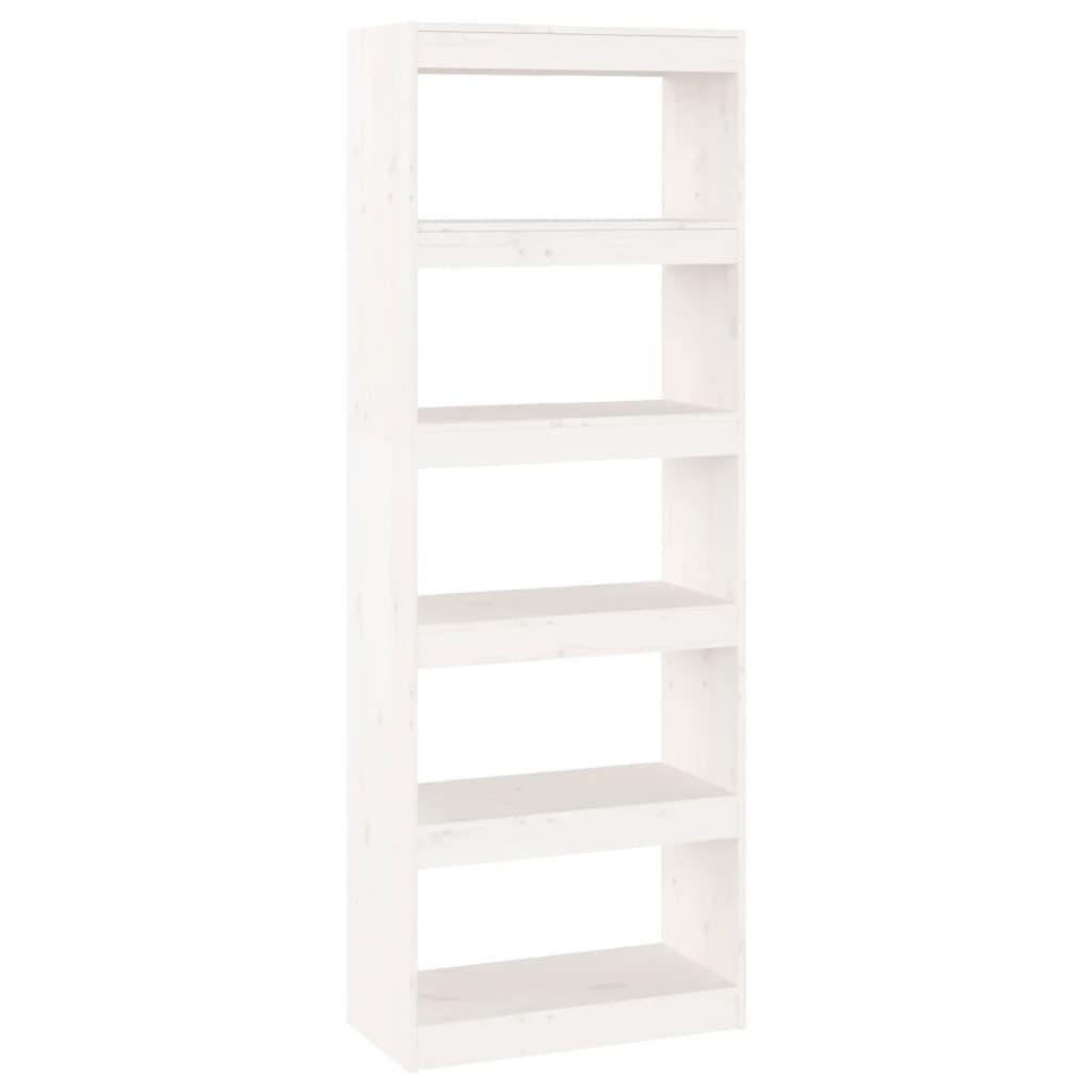 Book Cabinet/Room Divider White 60x30x167.5 cm Solid Wood Pine
