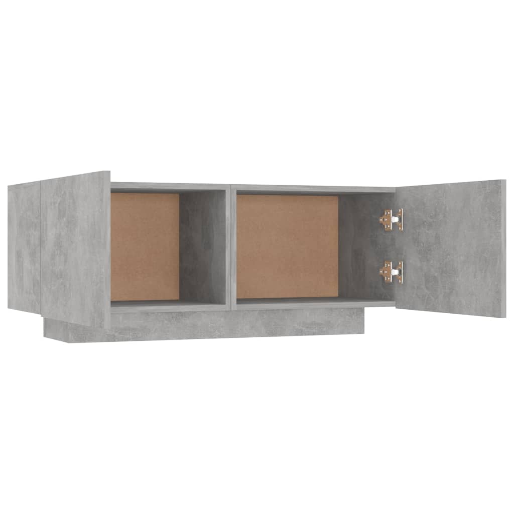 Bedside Cabinet Concrete Grey 100x35x40 cm Engineered Wood