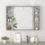 Mirror Cabinet with LED Concrete Grey 76x15x55 cm