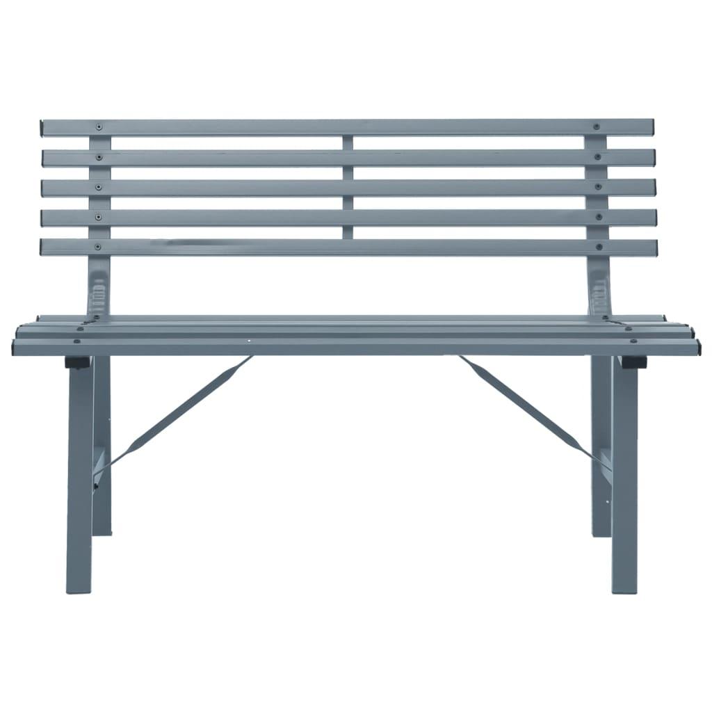 Garden Bench 110 cm Steel Grey