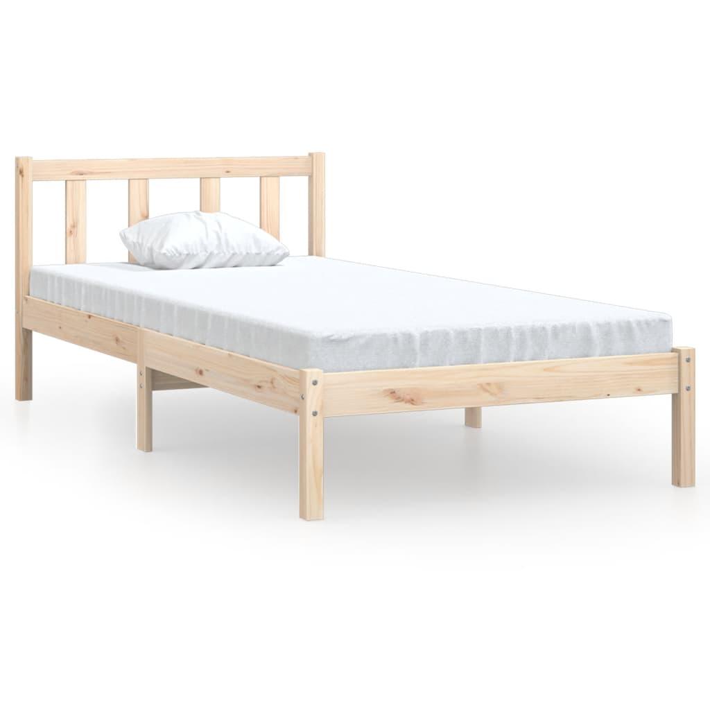 Bed Frame without Mattress Solid Wood 90x190 cm
