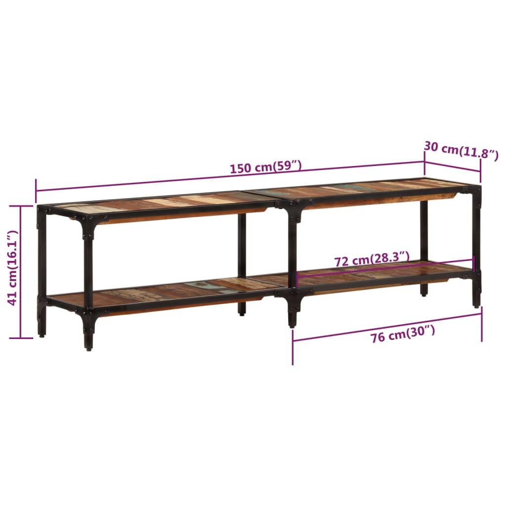 TV Cabinet 150x30x41 cm Solid Wood Reclaimed