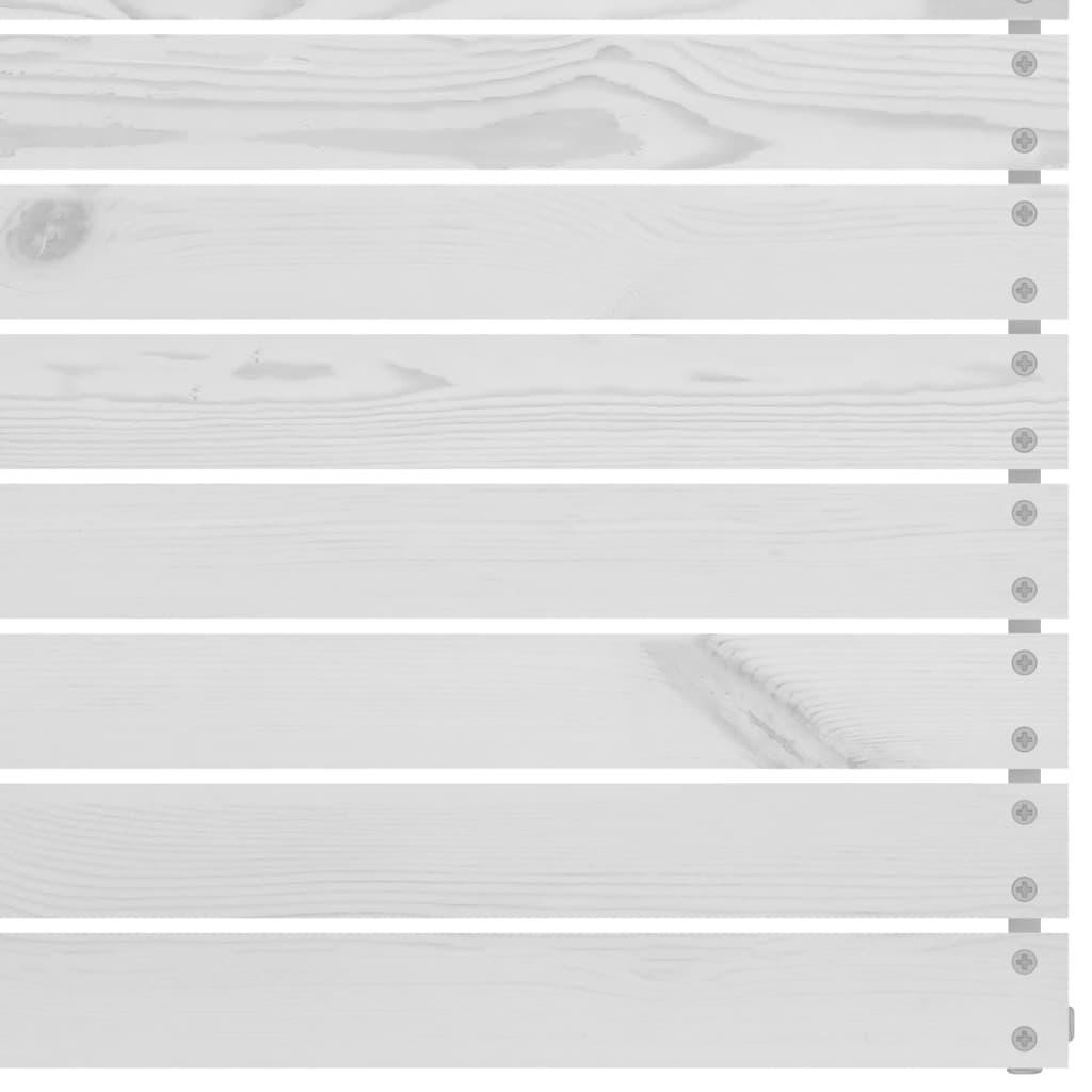 Garden 2-Seater Sofa White Solid Wood Pine