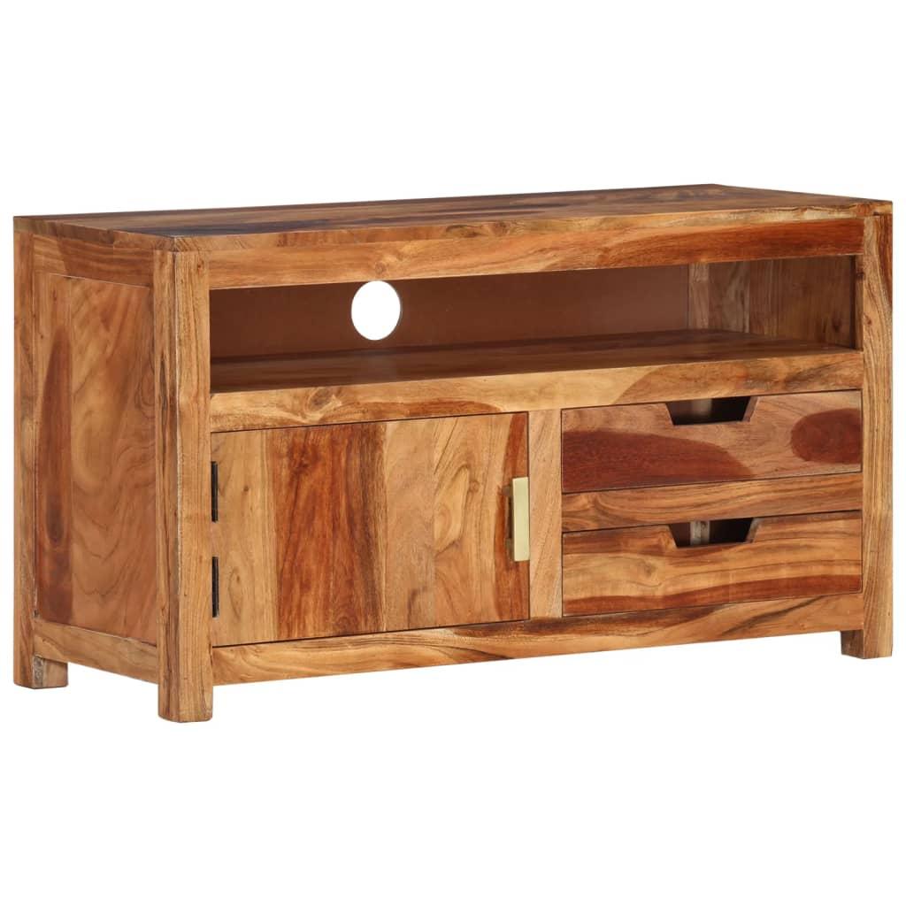 TV Cabinet 90x34.5x50 cm Solid Wood Acacia