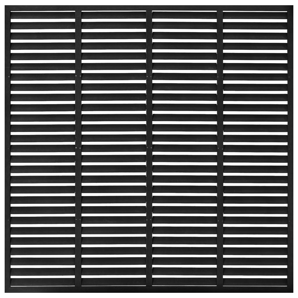 Louver Fence WPC 180x180 cm Dark Grey