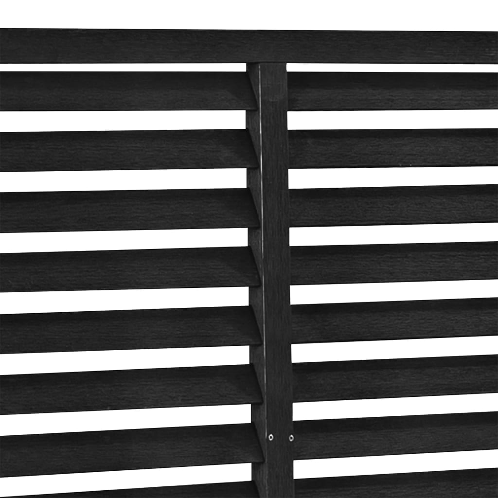 Louver Fence WPC 180x180 cm Dark Grey