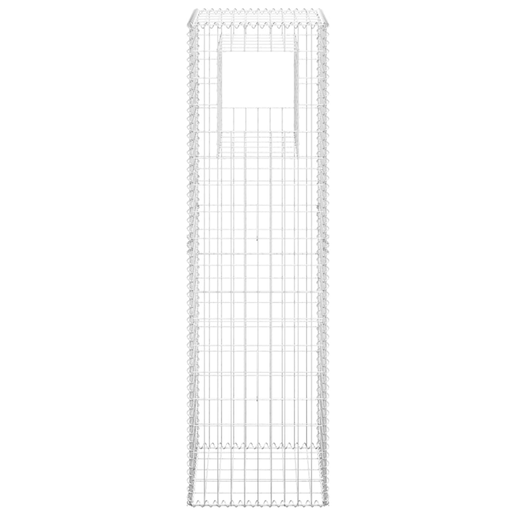 Gabion Basket Posts 2 pcs 50x50x180 cm Iron