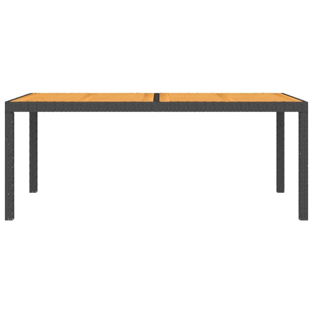 5 Piece Outdoor Dining Set with Cushions Poly Rattan Black