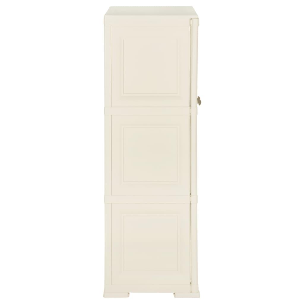 Plastic Cabinet 79x43x125 cm Wood Design Cream