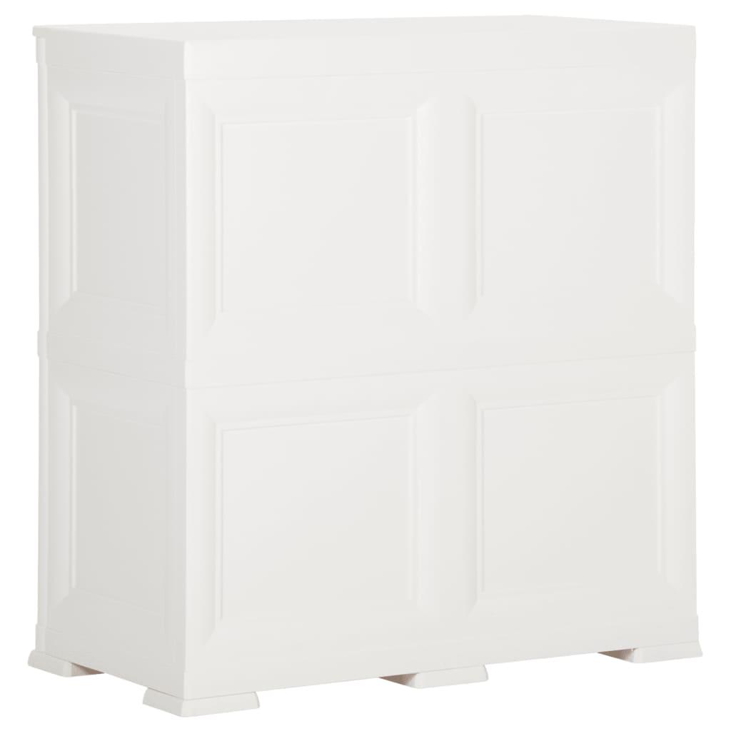 Plastic Cabinet 79x43x85.5 cm Wood Design Angora White