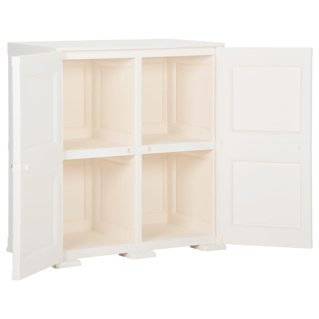 Plastic Cabinet 79x43x85.5 cm Wood Design Angora White