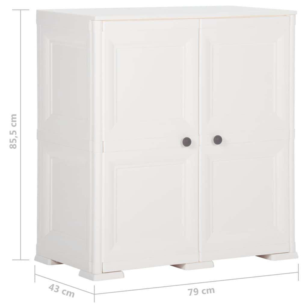Plastic Cabinet 79x43x85.5 cm Wood Design Angora White