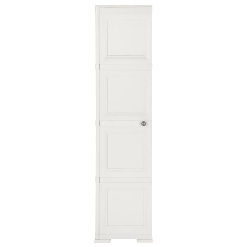 Plastic Cabinet 40x43x164 cm Wood Design Angora White