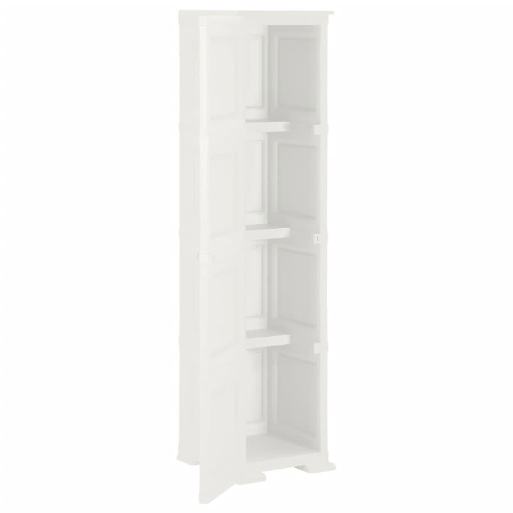Plastic Cabinet 40x43x164 cm Wood Design Angora White