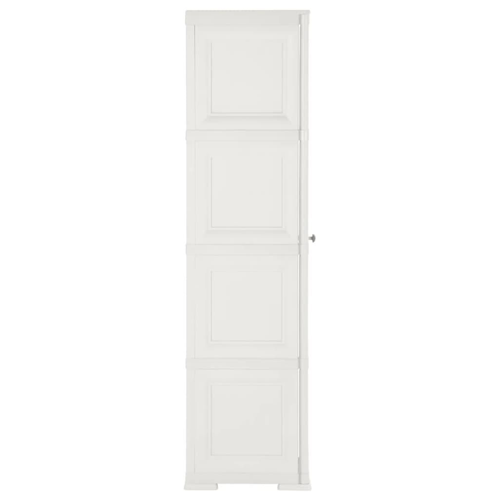 Plastic Cabinet 40x43x164 cm Wood Design Angora White