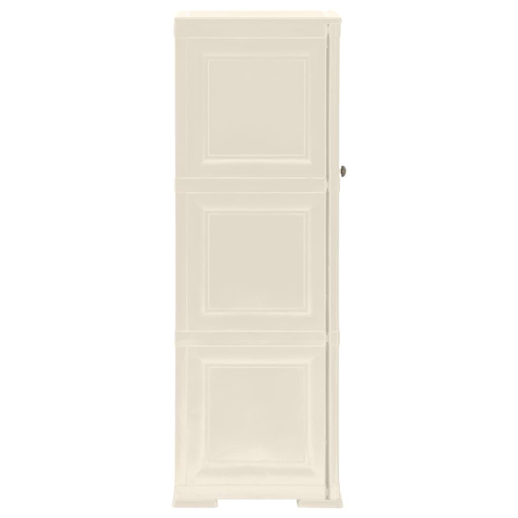 Plastic Cabinet 40x43x125 cm Wood Design Cream