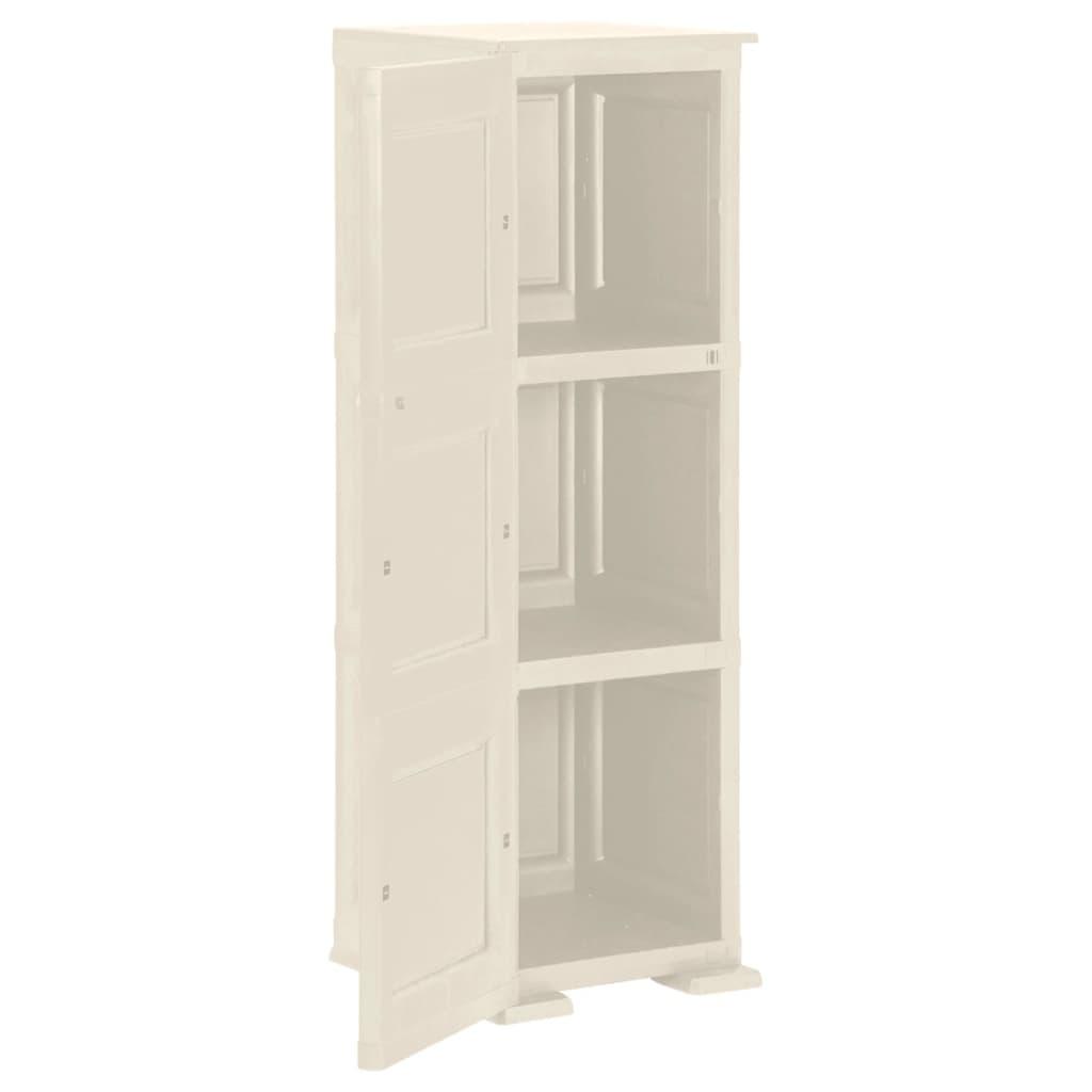 Plastic Cabinet 40x43x125 cm Wood Design Cream