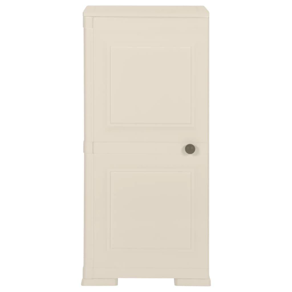 Plastic Cabinet 40x43x85.5 cm Wood Design Cream